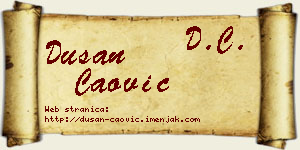 Dušan Čaović vizit kartica